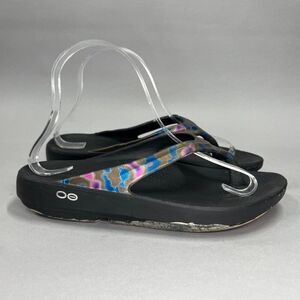 Oofos Women's Size 8 Black Original Sport Flip Flop Sandals